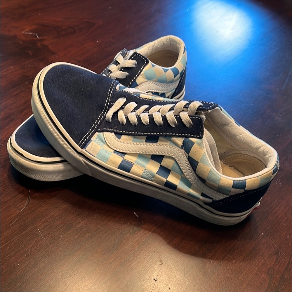 Vans Blue and White Classic Skate Sneakers